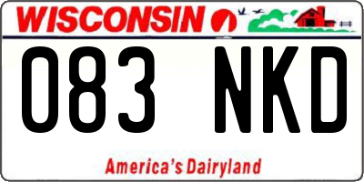 WI license plate 083NKD