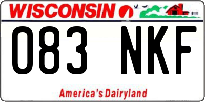 WI license plate 083NKF