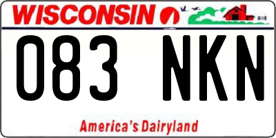 WI license plate 083NKN