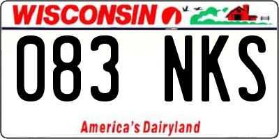 WI license plate 083NKS