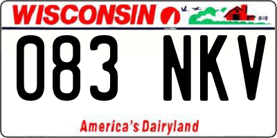 WI license plate 083NKV