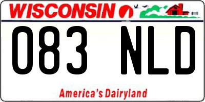 WI license plate 083NLD
