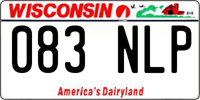 WI license plate 083NLP