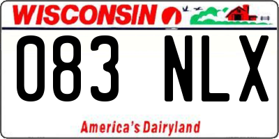 WI license plate 083NLX