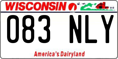 WI license plate 083NLY