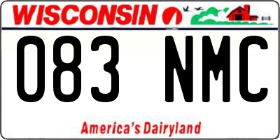 WI license plate 083NMC