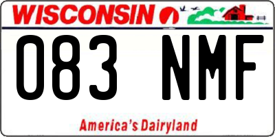 WI license plate 083NMF