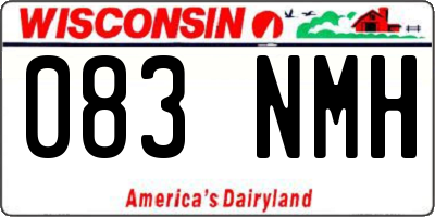 WI license plate 083NMH