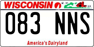 WI license plate 083NNS