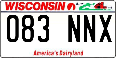 WI license plate 083NNX