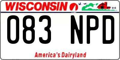 WI license plate 083NPD