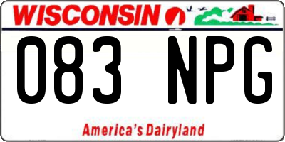 WI license plate 083NPG
