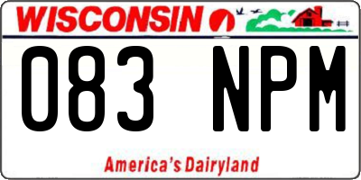 WI license plate 083NPM