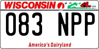 WI license plate 083NPP