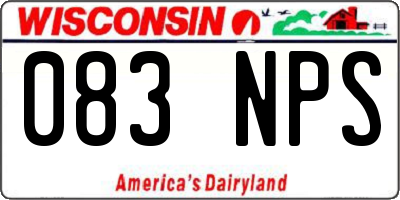 WI license plate 083NPS