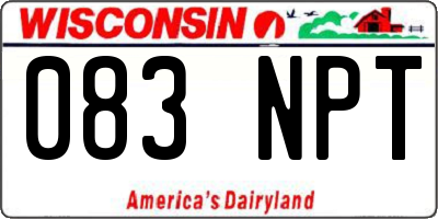 WI license plate 083NPT
