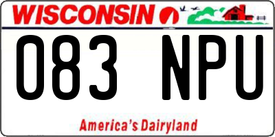 WI license plate 083NPU