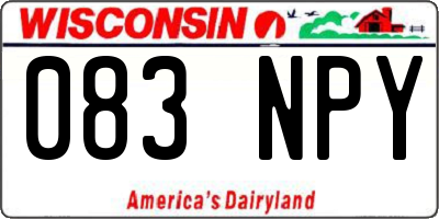 WI license plate 083NPY
