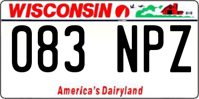 WI license plate 083NPZ