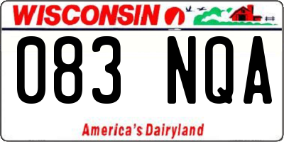 WI license plate 083NQA