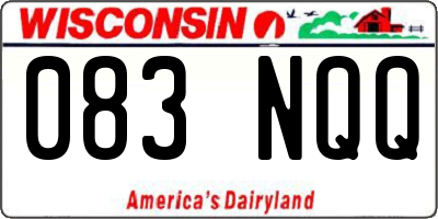 WI license plate 083NQQ