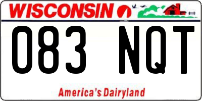 WI license plate 083NQT