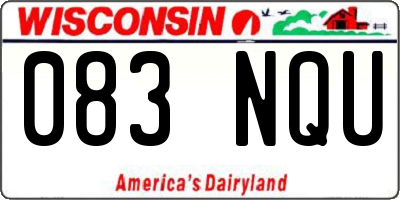 WI license plate 083NQU