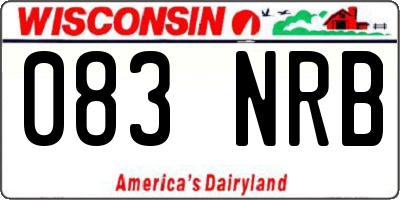 WI license plate 083NRB