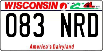 WI license plate 083NRD