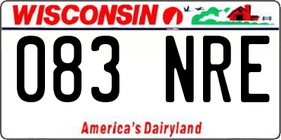 WI license plate 083NRE