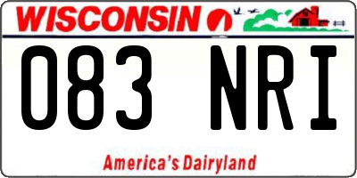 WI license plate 083NRI
