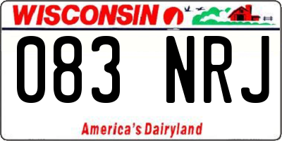 WI license plate 083NRJ