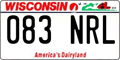 WI license plate 083NRL