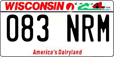 WI license plate 083NRM