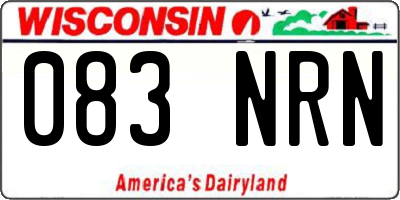 WI license plate 083NRN