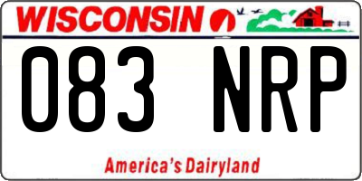 WI license plate 083NRP