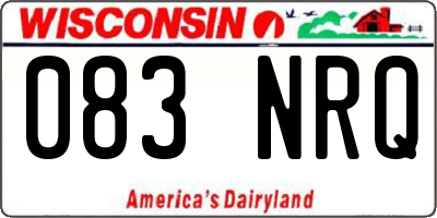 WI license plate 083NRQ