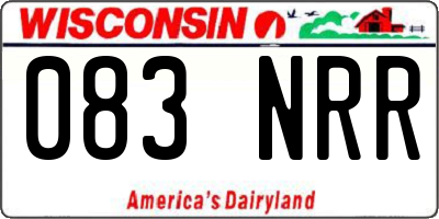 WI license plate 083NRR