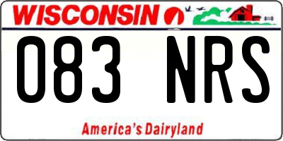 WI license plate 083NRS