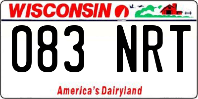 WI license plate 083NRT