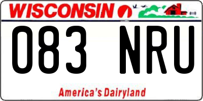 WI license plate 083NRU