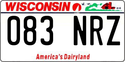 WI license plate 083NRZ