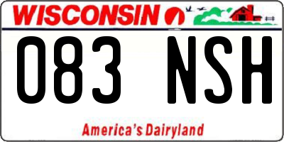 WI license plate 083NSH