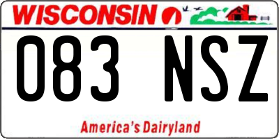 WI license plate 083NSZ