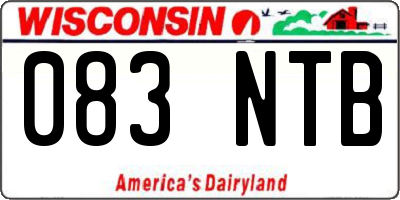 WI license plate 083NTB