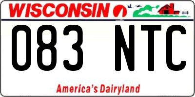 WI license plate 083NTC
