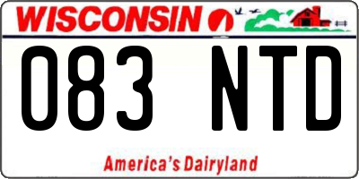 WI license plate 083NTD