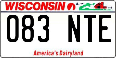 WI license plate 083NTE