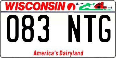 WI license plate 083NTG