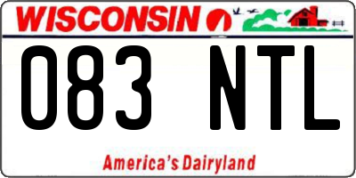 WI license plate 083NTL